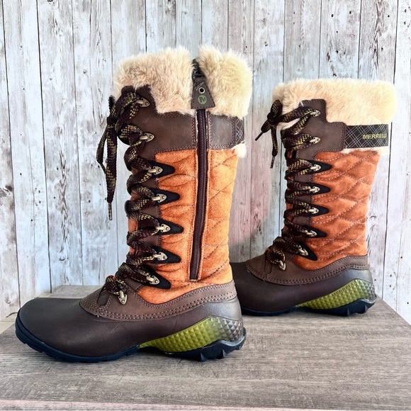 Merrell Women’s Winterbelle Tall Snow Boots Size 7 - Picture 2 of 6